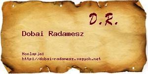 Dobai Radamesz névjegykártya